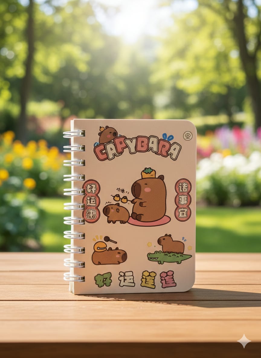 LIBRETA CON DISEÑO DE CAPIBARA PEQUEÑA