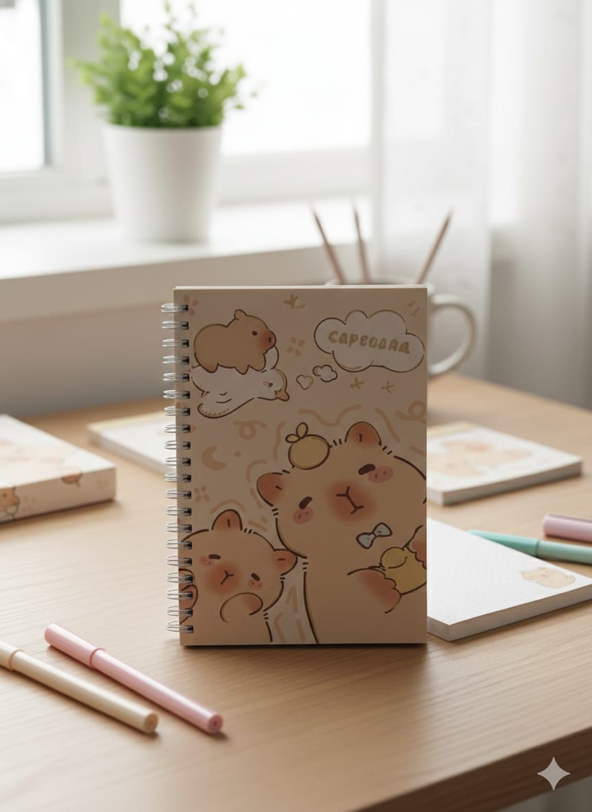 LIBRETA CON DISEÑO DE CAPIBARA MEDIANA