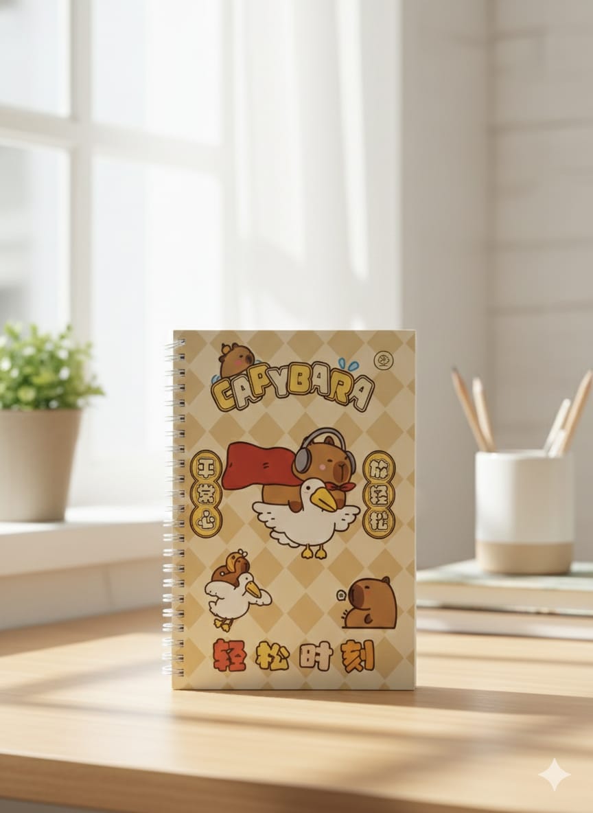 LIBRETA CON DISEÑO DE CAPIBARA MEDIANA
