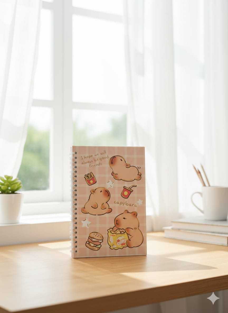 LIBRETA CON DISEÑO DE CAPIBARA MEDIANA