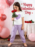 CONJUNTO DE NIÑA CON ESTANPADO DE CORAZÓN