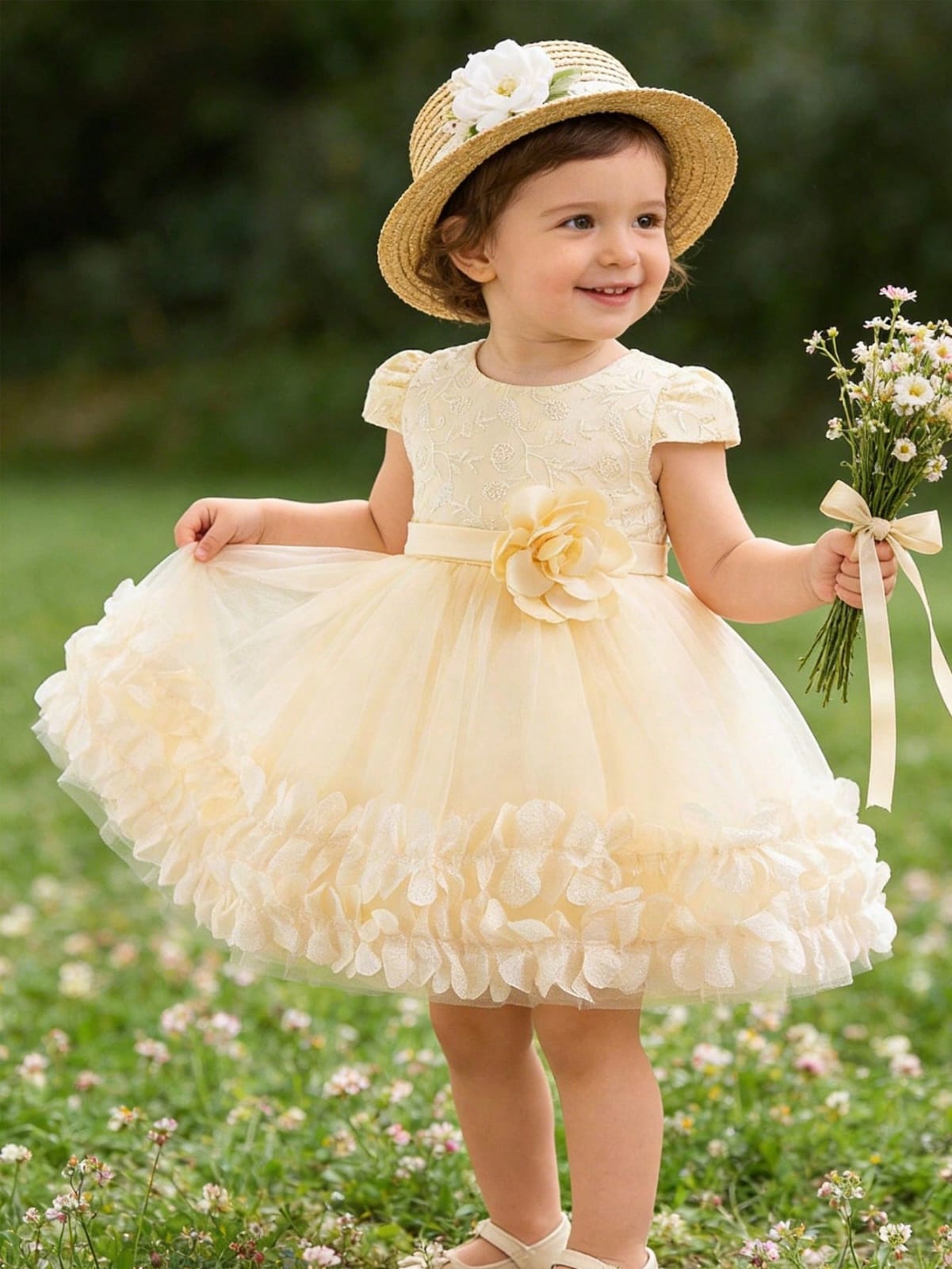 VESTIDO CON FLORES EN LA PARTE DE ABAJO