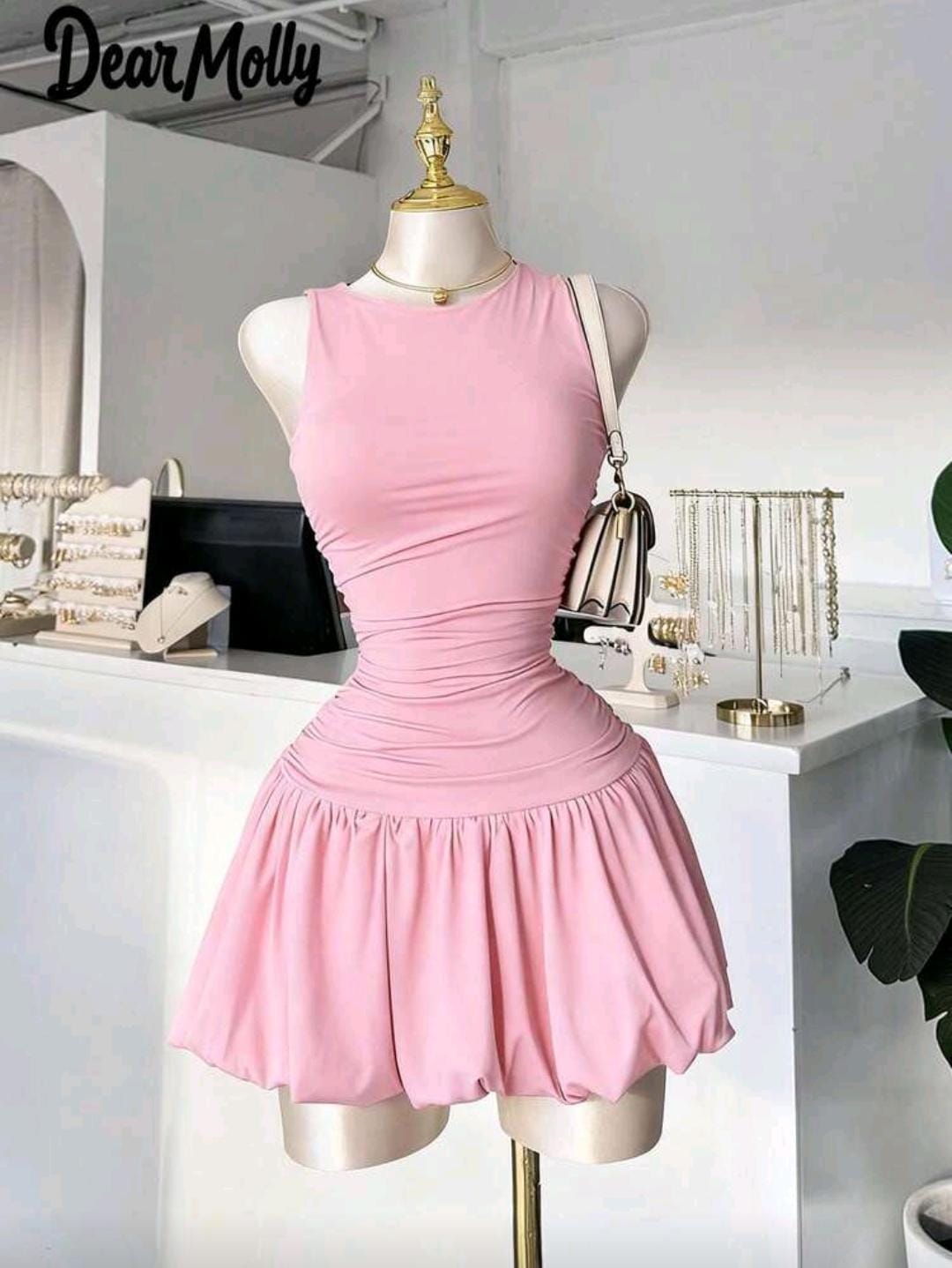 VESTIDO CON FALDA DE MUJER
