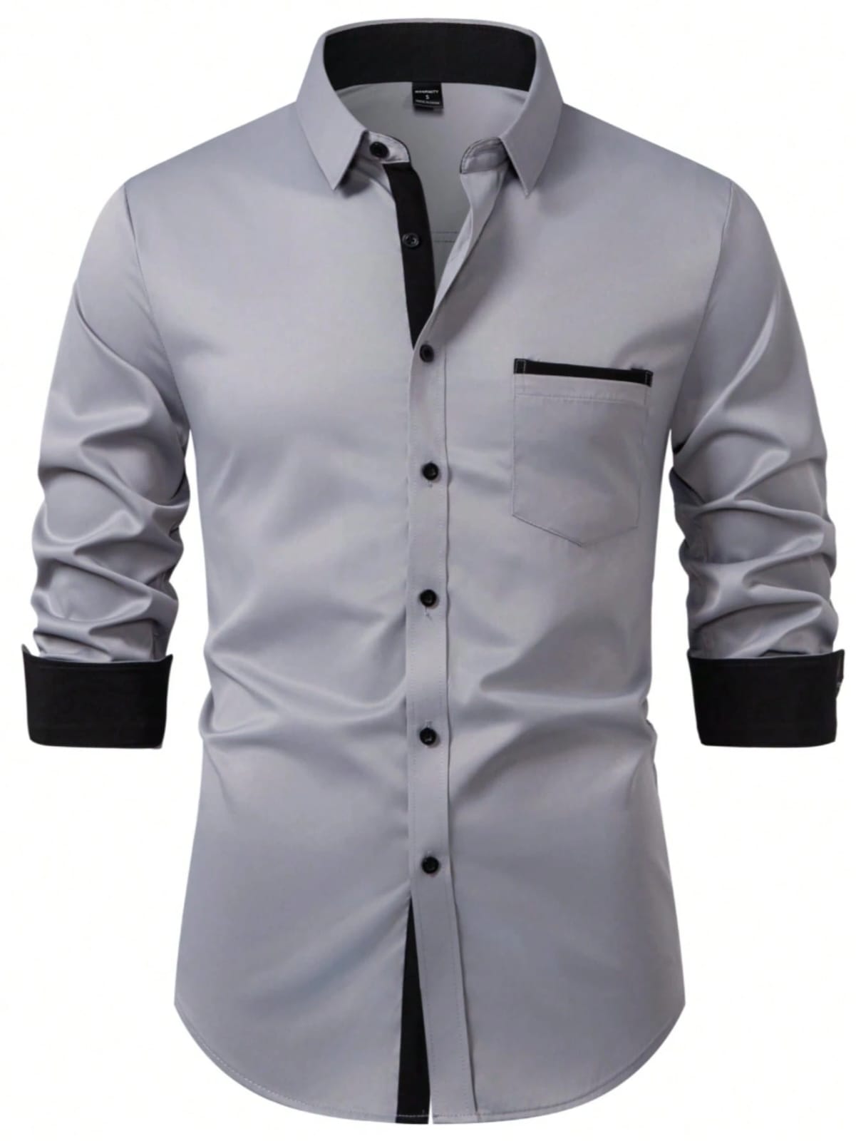 CAMISA DE HOMBRE CON BOTONES NEGROS