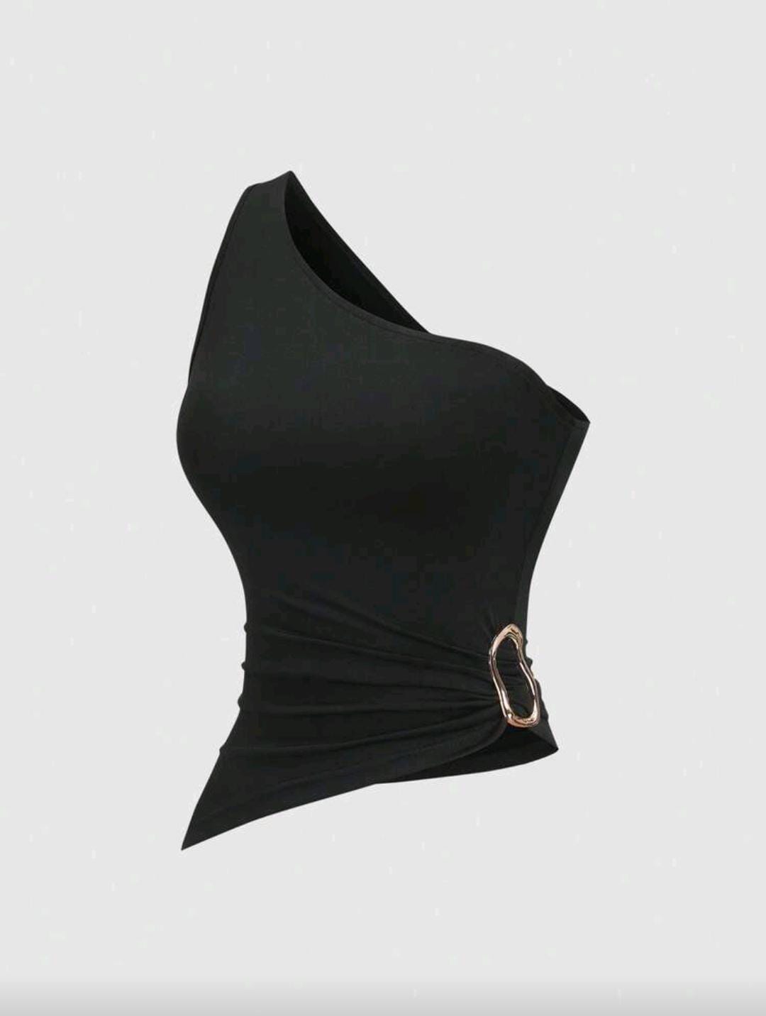 BLUSA SIN MANGAS CON HEBILLA METALICA
