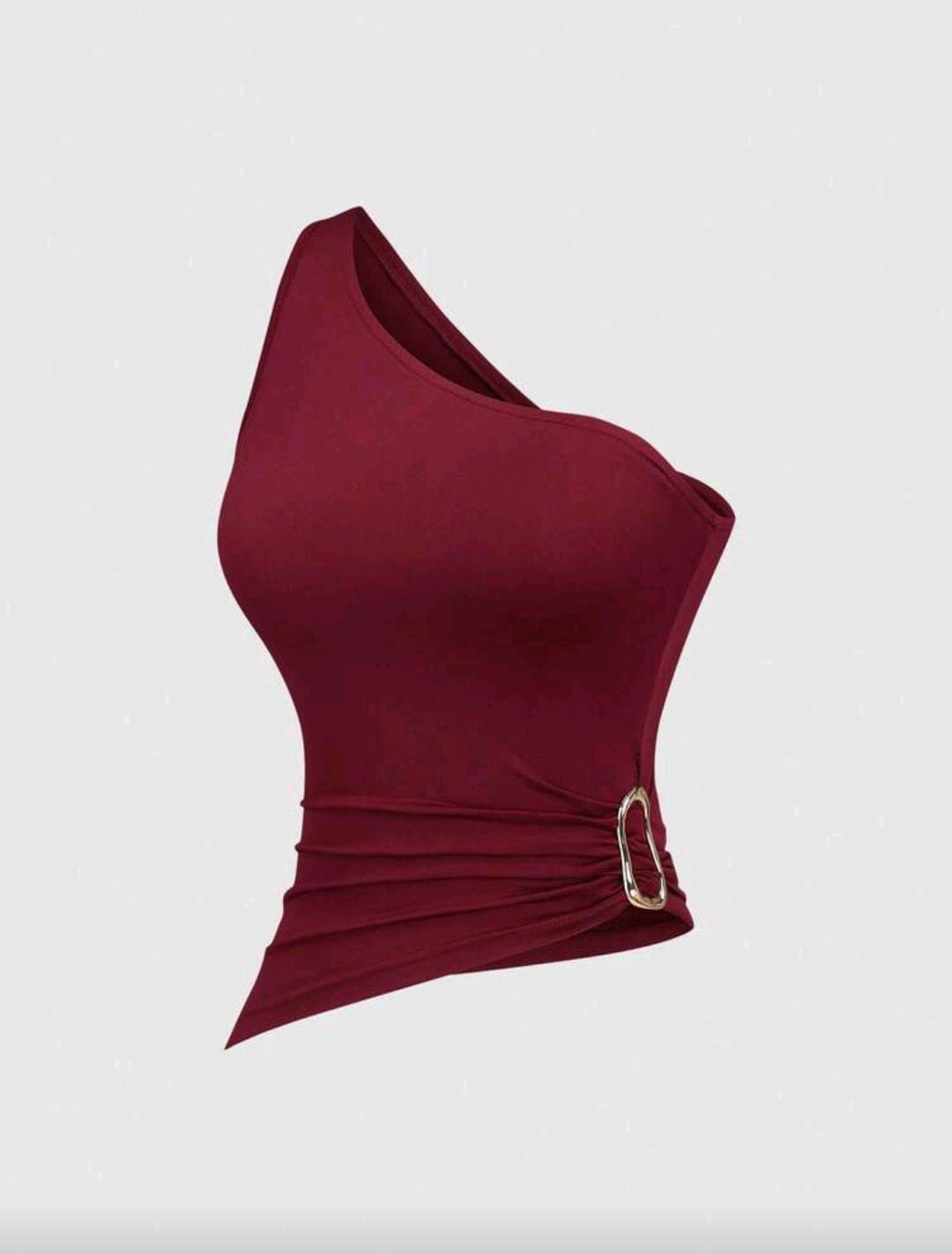 BLUSA SIN MANGAS CON HEBILLA METALICA