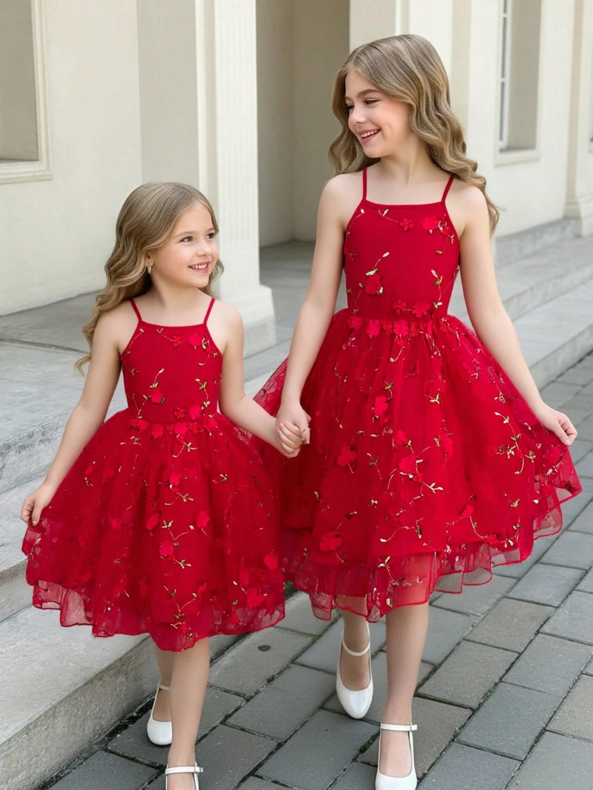 VESTIDO CON ESTAMPADO DE FLORES DE NIÑA