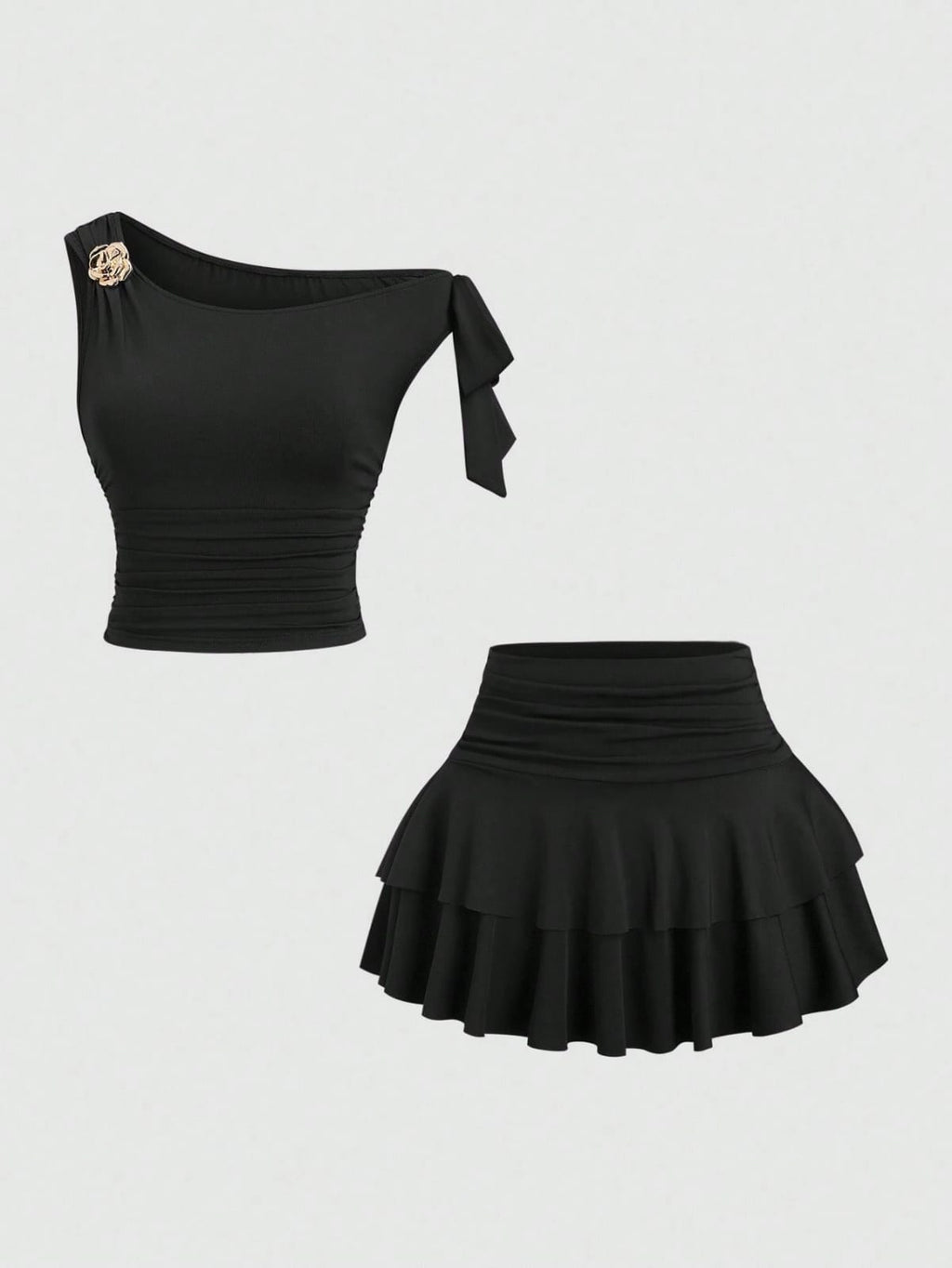 CONJUNTO DE FALDA Y TOP PARA MUJER