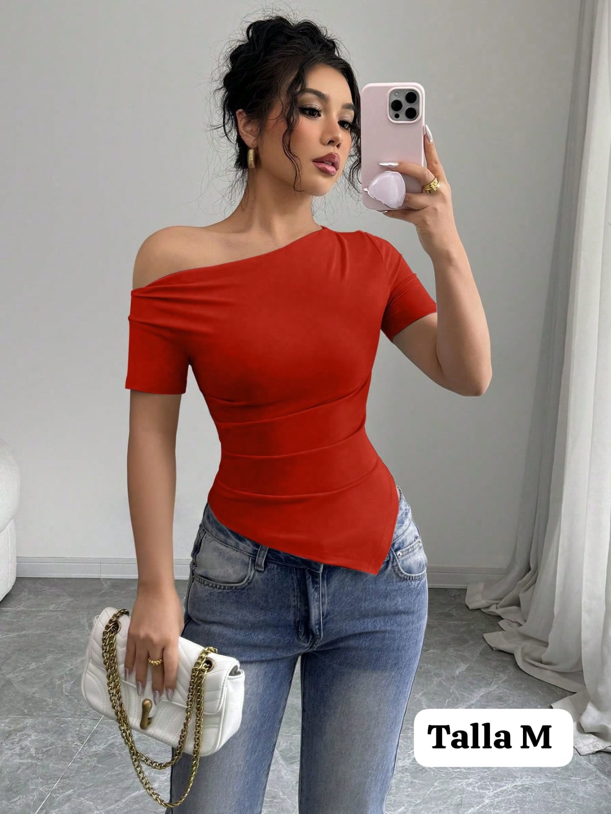BLUSA DE MUJER MANGA CAIDA