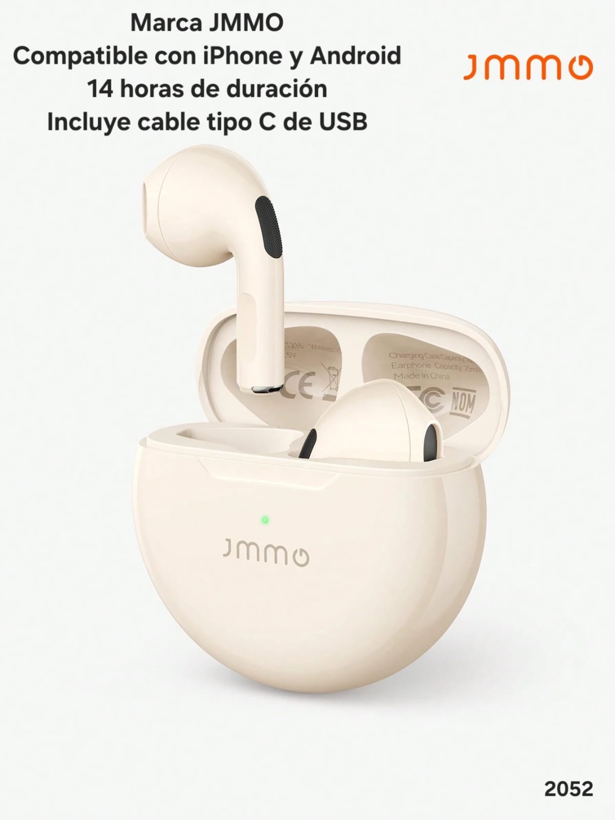AURICULARES INALÁMBRICOS JIMMO BLANCOS
