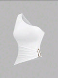 BLUSA SIN MANGAS CON HEBILLA METALICA DE MUJER
