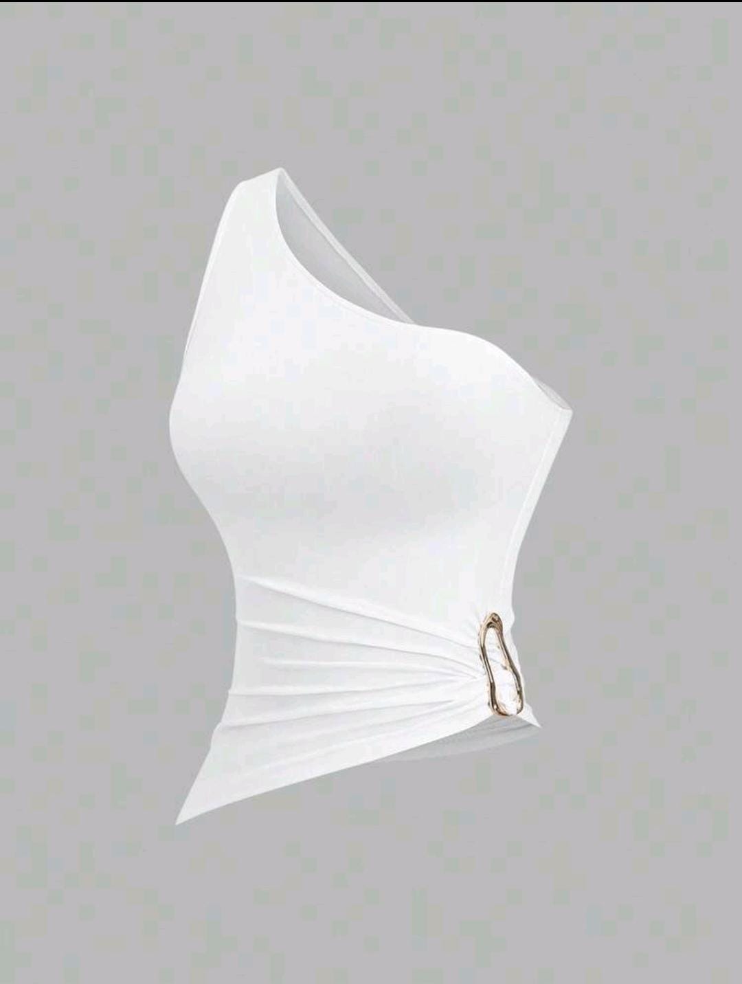 BLUSA SIN MANGAS CON HEBILLA METALICA DE MUJER
