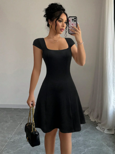 VESTIDO NEGRO TALLA M 00000280