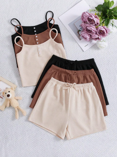 CONJUNTO DE NIÑA CHORS COLOR CAFE TALLA 10 AÑOS 00002677