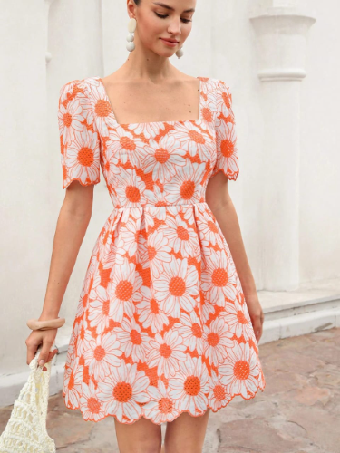 VESTIDO NARANJA TALLA M 00001744