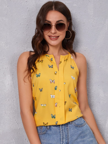 CAMISA DE MUJER COLOR AMARILLO TALLA S0005079