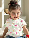 CAMISA DE NIÑA FLORIADA COLOR BLANCA TALLA 5 AÑOS 0004779