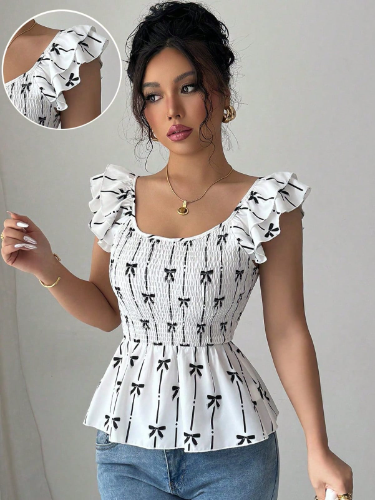 CAMISA BLANCA CON CHONGOS NEGROS