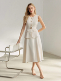 VESTIDO BLANCO TALLA L 00001324